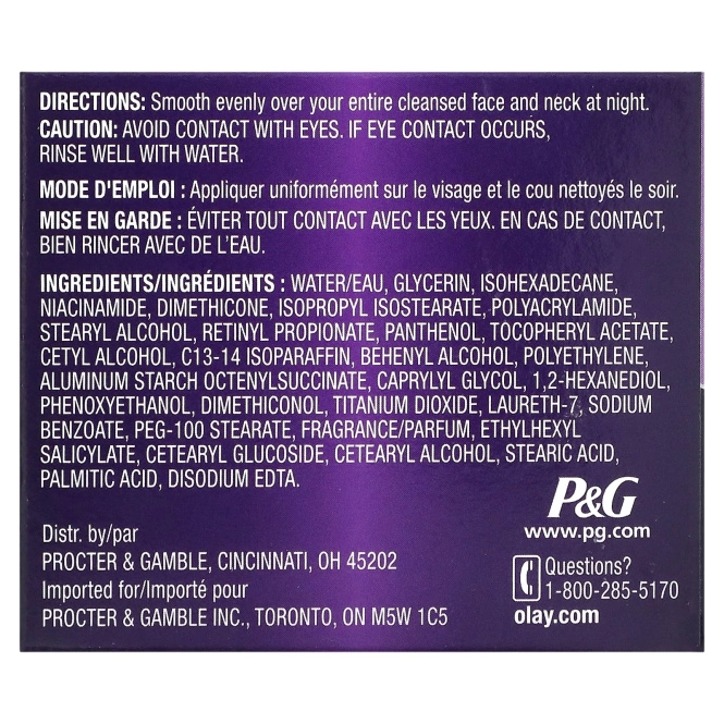 Olay, Антивозрастной ночной крем против морщин, 60 мл (2 жидк. унции)