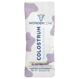 Wondercow, Молозиво в порошке, бузина, 30 пакетиков по 2,4 г (0,08 унции)