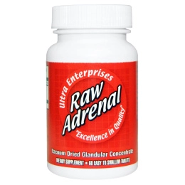 Ultra Enterprises, Сырой экстракт надпочечников, 60 легко глотающихся таблеток