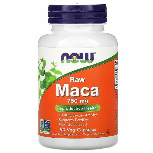 Мака перуанская NOW Maca 750 мг, 90 вегетарианских капсул
