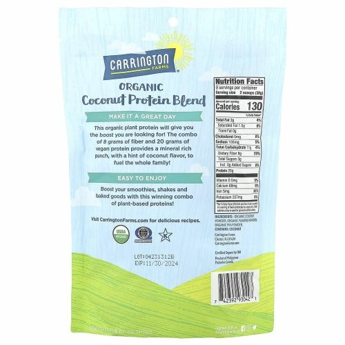 Carrington Farms, Смесь органических кокосовых белков, 340 г (12 унций)
