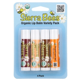Sierra Bees, Органический бальзам для губ, ассорти, 4 пакетика, 0,15 унций (4,25 г) каждый