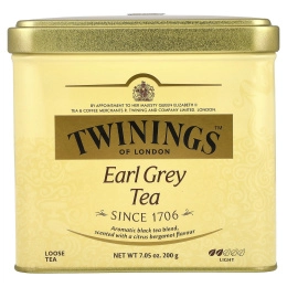 Twinings, Earl Grey, листовой чай, некрепкий, 200 г (7,05 унции)