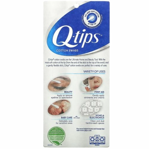 Q-tips, Бумажные палочки, ватные палочки, 750 тампонов