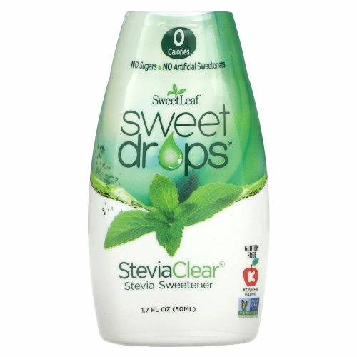 Sweetleaf, Sweet Drops - подсластитель из стевии SteviaClear 1.7 жидких унций