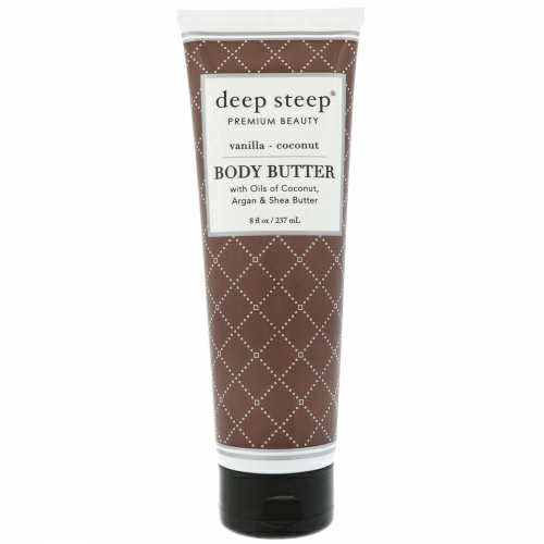 Deep Steep, Body Butter, Vanilla Coconut, 8 fl oz (237 ml)