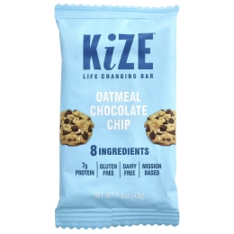 KiZE Life Changing Bar, овсяные батончики с шоколадной крошкой, 10 батончиков по 43 г (1,5 унции)