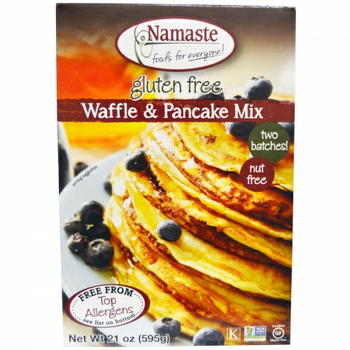 Namaste Foods, Безглютеновая смесь для вафель и блинов, 21 унция (595 г)