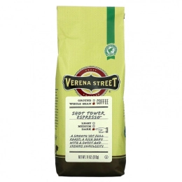 Verena Street, Shot Tower Espresso, цельные бобы, темная обжарка, 312 г (11 унций)