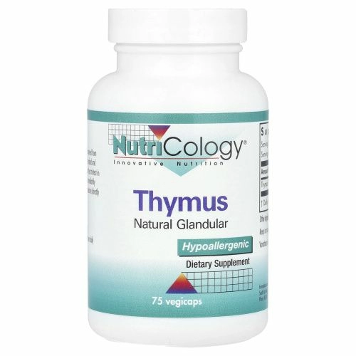 Nutricology, тимус, 75 вегетарианских капсул