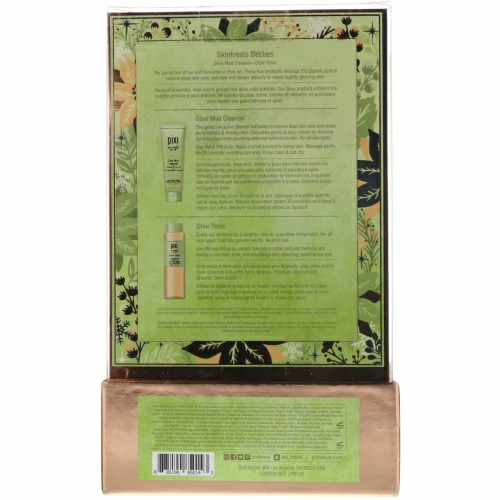 Pixi Beauty, Skin Treats Besties, очищающее средство из грязи для сияния + тоник для сияния, набор из 2 предметов