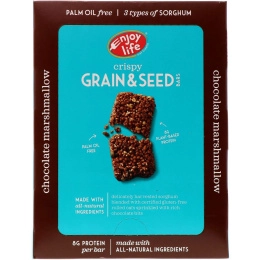 Enjoy Life Foods, Хрустящие батончики с цельным зерном и семечками, Шоколад и маршмэллоу, 12 баточников, 1,76 унц. (50 г) каждый