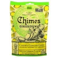 Chimes, Ginger Chews, со вкусом лимона Мейера, 100 г (3,5 унции)