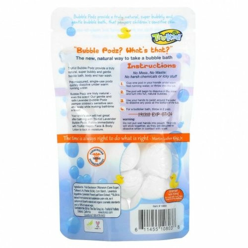 TruKid, Bubble Podz, Lavender, 8 Pods (88 g)