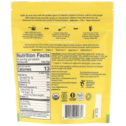 Pukka Herbs, Органическое латте с куркумой, без кофеина, 75 г (2,65 унции)
