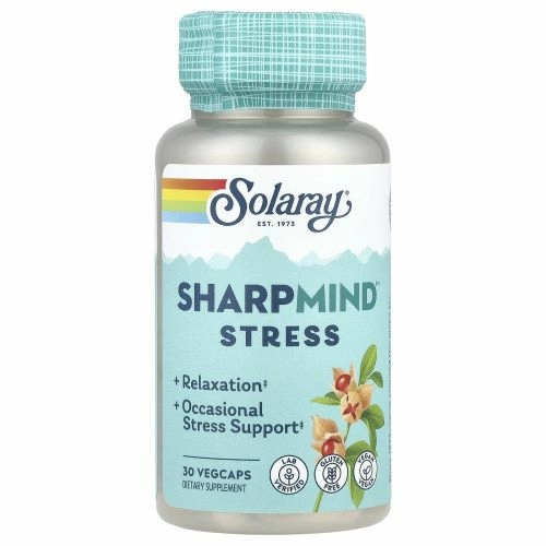 Solaray, SharpMind ™ Stress, 30 вегетарианских капсул