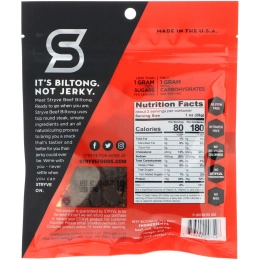 Stryve Foods, Protein Snacks Beef Biltong, Peri Peri, 2.25 oz (64 g)