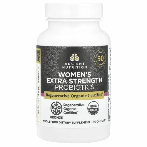 Ancient Nutrition, Пробиотики для женщин с повышенной силой действия, 60 капсул