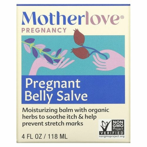Motherlove, Целебная мазь для живота при беременности, 4 унции (118 мл)
