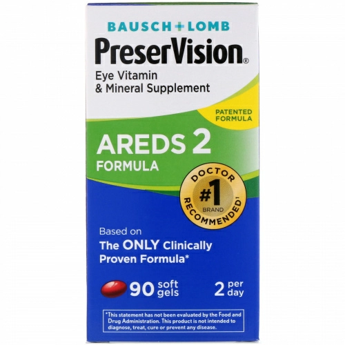Bausch & Lomb, Формула AREDS 2, 90 мягких желатиновых капсул