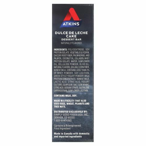 Atkins, Батончик Endulge Dulce De Leche Торт Десерт 5 батончиков