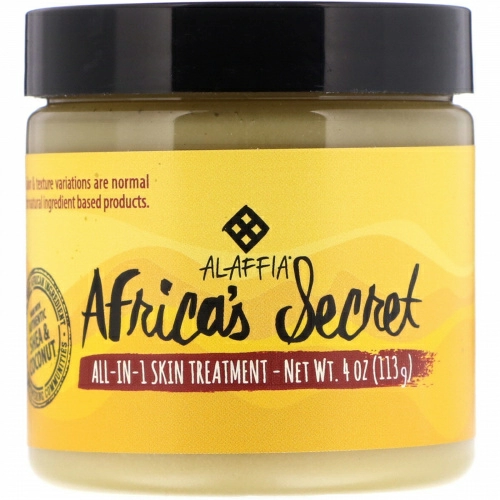 Alaffia, Средство для лечения кожи все-в-1 Africa's Secret, масло ши и кокосовое масло, натуральный аромат, 4 унц. (113 г)