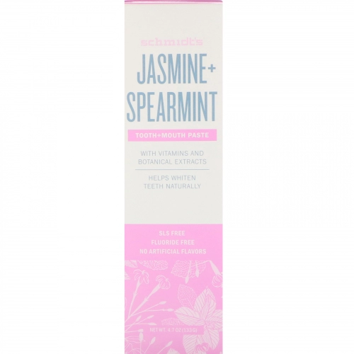 Schmidt's, Tooth + Mouth Paste, Jasmine + Spearmint, 4.7 oz (133 g)