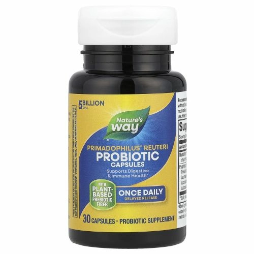 Nature's Way, Primadophilus® Reuteri, пробиотик, 5 млрд КОЕ, 30 капсул