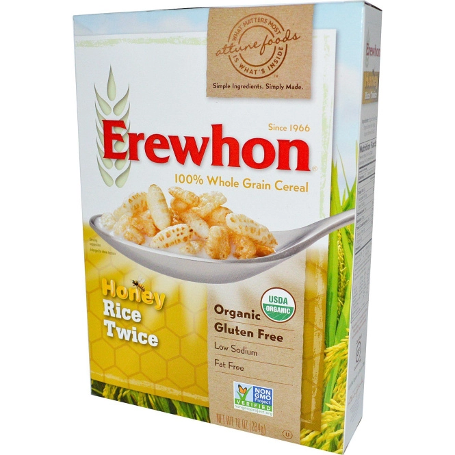 Erewhon, Рисовые хлопья с медом 10 унции (284 г)