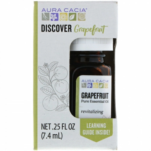 Aura Cacia, Discover Grapefruit, Pure Essential Oil, .25 fl oz (7.4 ml)