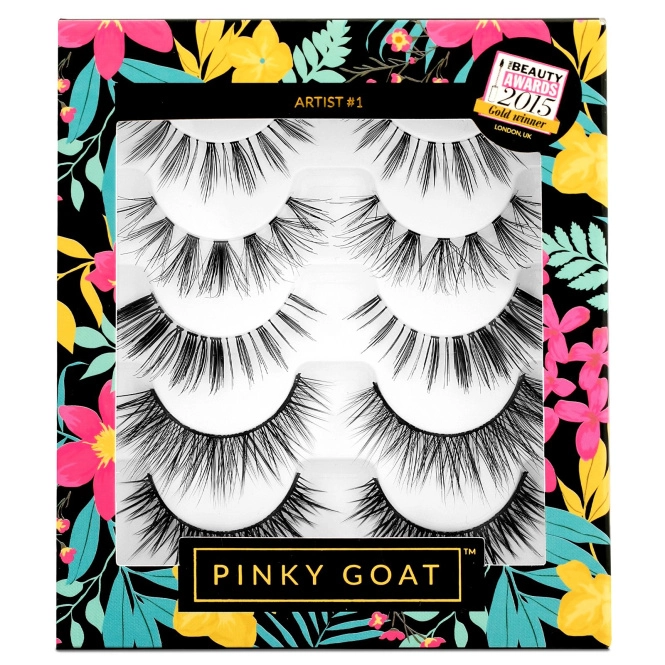 Pinky Goat, Artist #1, шелковые накладные ресницы, 5 шт. в упаковке