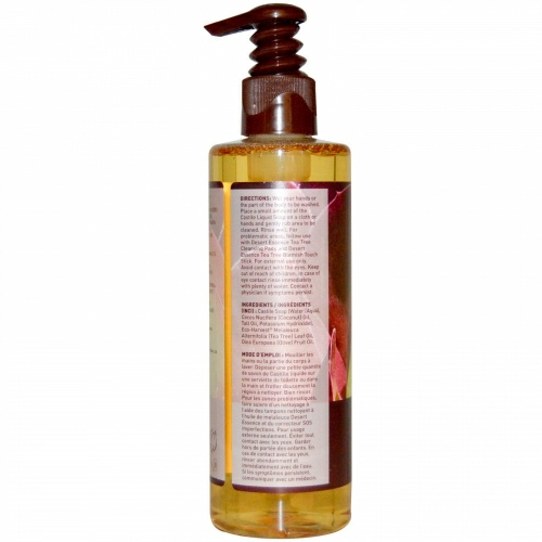 Desert Essence, Кастильское жидкое мыло, с экологически собранным маслом чайного дерева, 8 жидких унций (236 мл)