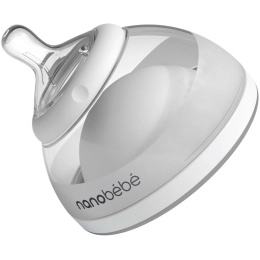 Nanobebe, Бутылочка для грудного молока, от 0 месяцев, серая, 1 шт., 5 унц. (150 мл)
