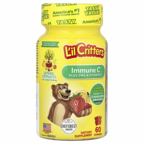L'il Critters Витамин C + цинк и эхинацея, 60 жевательных таблеток