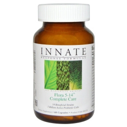 Innate Response Formulas, Пробиотик Флора 5-14, полноценный уход,60 Капсул (Ice)