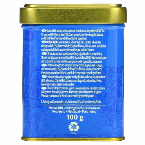 Twinings, Чай Lady Grey россыпью, 3,53 унции (100 г)