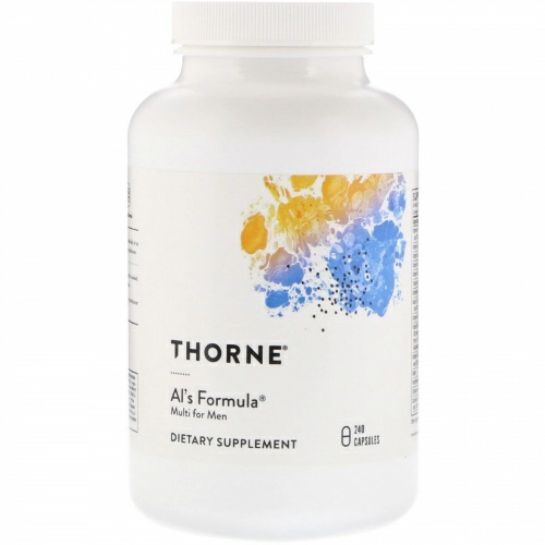 Thorne Research, Комплексные витамины для мужчин Al's Formula, 240 капсул