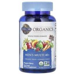 Garden of Life, Mykind Organics, мужской мульти 40+, органические ягоды, 120 жевательных драже