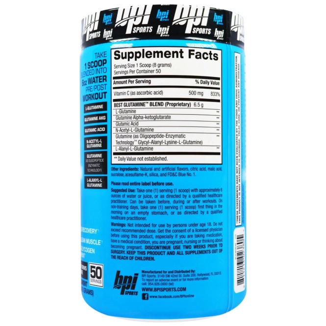 BPI Sports, Лучший глютамин, Снежное мороженое, 14,1 унции (400 г)