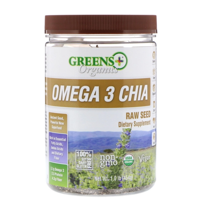 Greens Plus, Omega 3 Chia, 1.0 lb (454 g)