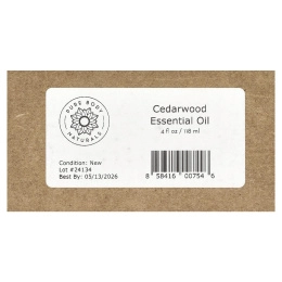 Pure Body Naturals, 100% чистое эфирное масло, кедр, 118 мл (4 жидк. унц.)