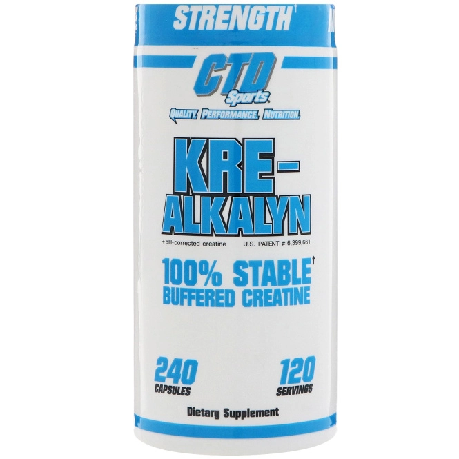 CTD Sports, Kre-Alkalyn забуференный креатин, 240 капсул