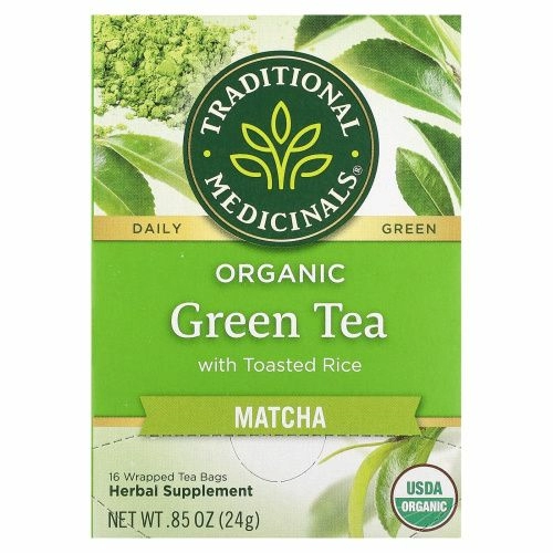 Traditional Medicinals, Органический зеленый чай Матча 16 шт.