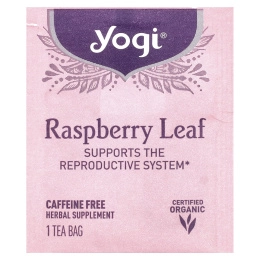 Yogi Tea, листья органической малины для женщин, без кофеина, 16 чайных пакетиков, 29 г (1,02 унции)