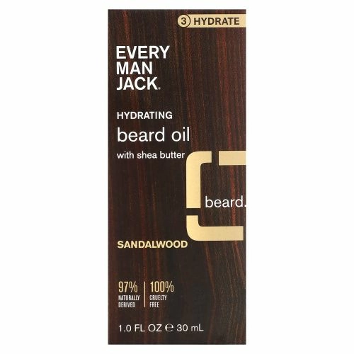 Every Man Jack, Масло для бороды, увлажнение, сандаловое дерево, 1 ж. унц. (30 мл)