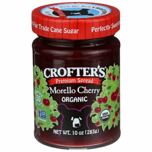 Crofter's Organic, Высококачественный джем, Вишня, 10 унций (283 г)