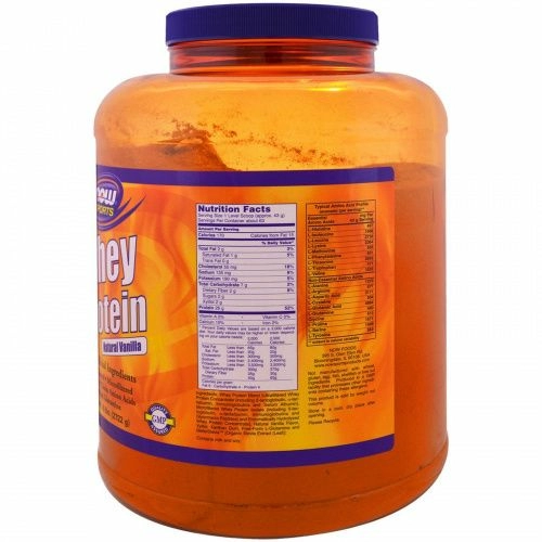 Now Foods, Сывороточный протеин, натуральная ваниль, 6 фунтов (2722 г)