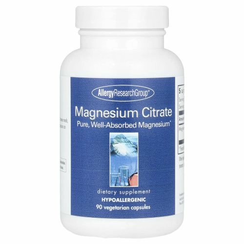 Allergy Research Group, Магния цитрат, 90 растительных капсул