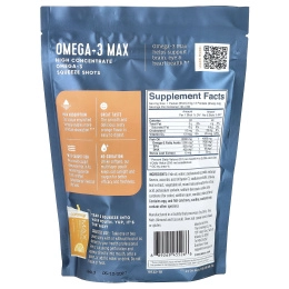 Coromega, Max, Рыбий жир с высоким содержанием омега-3, цитрусовый взрыв, 60 пакетов, (2,5 г) каждый
