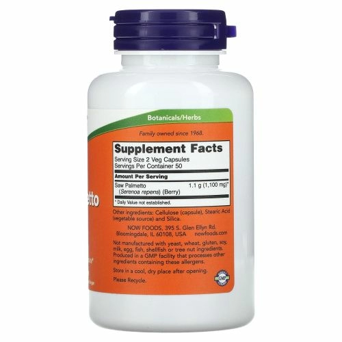 Now Foods Ягоды пальметто (550 мг) 100 капсул